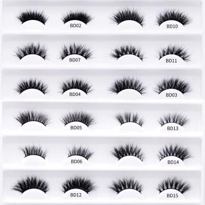 China Wholesale Long Strip Natural Mink Half Full Eyelash Soft Strip Lashes Suppliers Shortly 15 Half Lashes 12mm Corner for sale