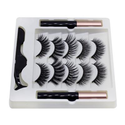 China Private Label Natural Soft Packing 3d Eyeliner Waterproof Liquid Magnetic Eyelashes for sale