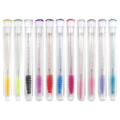 China Retractable Feather Disposable Glitter Eyelash Shampoo Brushes With Logo Mascara Wands Tubes Empty Tubes With Brush Mascara Wick Wands for sale