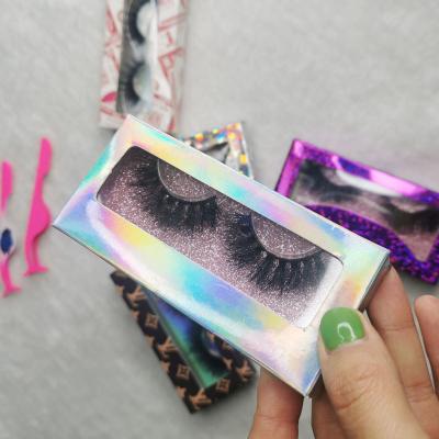 China Wholesale custom seller 25mm long natural lashes eyelash packaging box eyelash crown case lashbox custom packaging for sale