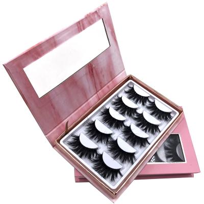 China Sensitive Label Mink Lashes Vendors Wholesale Private Real Mink Eyelashes Tray Packaging 5 Pair Eye Lashes for sale