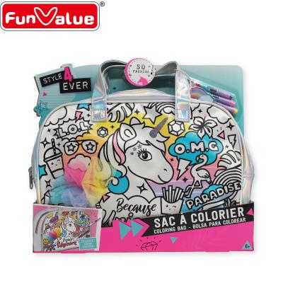 China USA/Europe audit factory kids bag drawing color diy funny coloring bags for sale