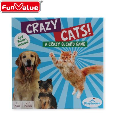 China Inspirational Games House Play Cute Crazy Cat Design Kids Card 8s Paper Inspired Playing Cards for sale