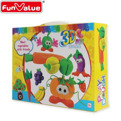 China Have the hot sale squeezing tools safe and non-toxic clay set for kids meet vegetable with friends for sale