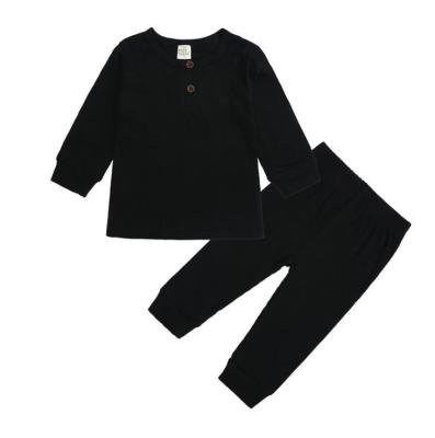 China Home wear sweater crew neck top and full pants kids clothing set home loungewear for sale