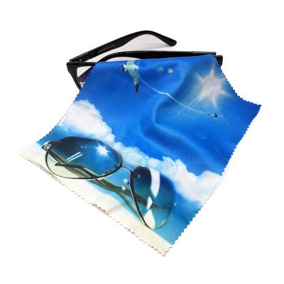 China Sustainable Custom Heat Transfer Printed Microfiber Cleaning Cloth For Eyeglasses for sale