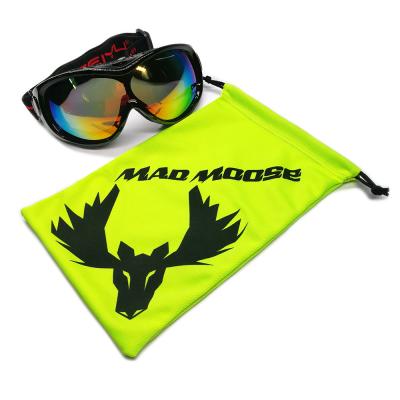 China Eco - Friendly Custom Printed Microfiber Drawstring Goggle Eyewear Pouch Bag for sale