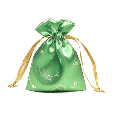 China Colorful Jewelry Packaging Satin Bags Luxury Gift Jewelry Drawstring Pouch Bag for sale