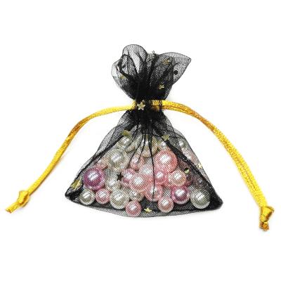 China Small Gift Drawstring Gauze Pouch Bag For Jewelry for sale