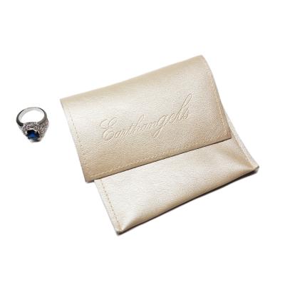 China Promotion Logo Embossing Envelope Flap PU Jewelry Bag / JEWELRY PACKING Pouch for sale