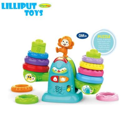 China Explore Children's Intelligence Kids Balance Scale Weighing Rainbow Stacking Educational Toys with Light and Music for sale