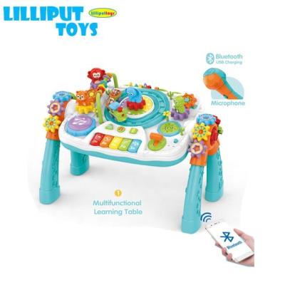 China Explore Children's Intelligence Multifuctional Baby Piano Learning Musical Block Table Study Desk for sale