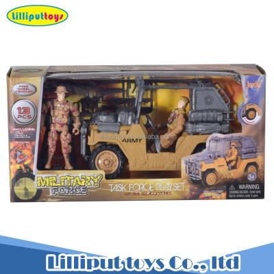 China LED Sound and Light Freewheel Truck Army Military Solider and Accessories Toy Set for sale