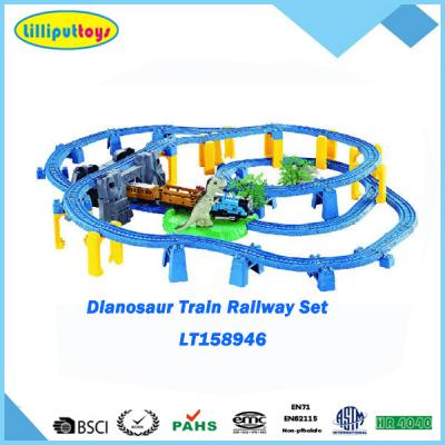 China 2016 Battery Operated Deluxe Slot Toy Trains Set Toys With Dinosaur And Trees For Kids for sale