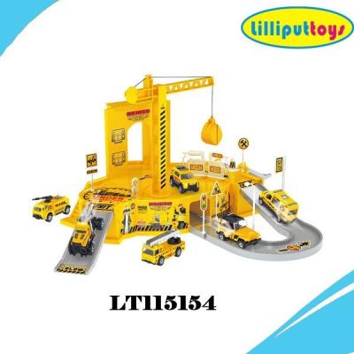 China Diecast Toy DIY Alloy Car Building Engineering Truck Toys With Play Mats for sale