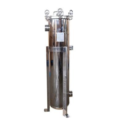 China 62KG Construction Works 304 Stainless Steel Bag Filter Housing Dual Side or Bottom 2 Inch NPT Outlet 150 psi for sale