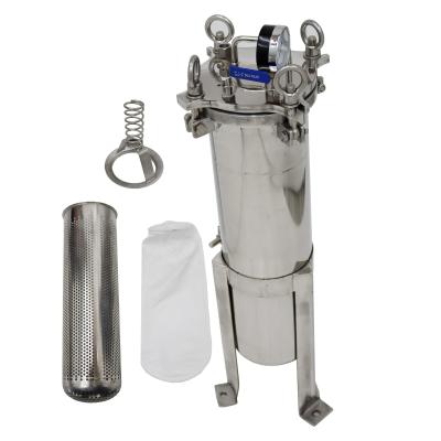 China 62KG 304 Stainless Steel Bag Filter Housing for Solid-Liquid Separation Tool 120PSI for sale