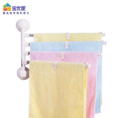 China Sucker Wall Mouted Suction Cup Modern Soft Plastic Bathroom Towel Holder for sale