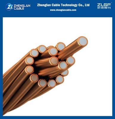 China Copper Clad Steel Conductor 3/3.26(25mm2) ASTM B228 High Strength CCS for sale