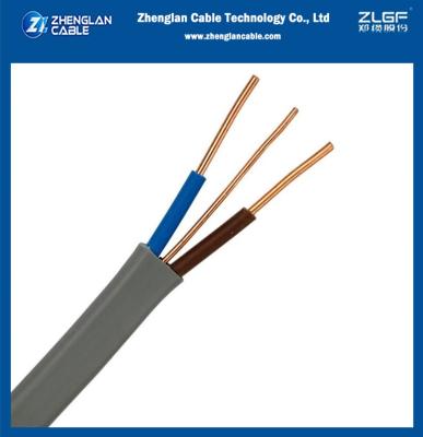 China Twin Cable 2 kern met aarde 2x1.5mm2+1mm2, 2x2.5mm2+1.5mm2 CU/PVC/PVC 300/500V Te koop