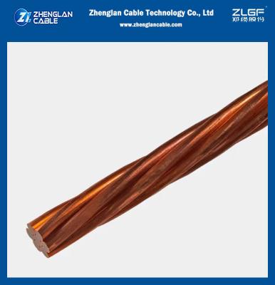 China CCS Copper Clad Steel Wire 30% Conductivity Stranded Cable ASTM B228 Bare Grounding Wire Electric Conductor Copper Clad Steel Rod for sale