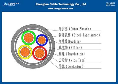 中国 装甲4core 150mm2 XLPEの絶縁材ポリ塩化ビニール ジャケットの送電線/炎抑制剤ケーブル（CU/PVC/XLPE/LSZH/STA/NYBY/N2XBY） 販売のため