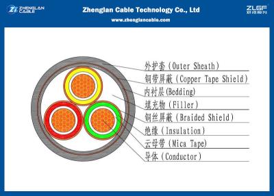 China Nominaler Abschnitt: 10~630mm ² 3.6/6KV 1C Mittelspannungs-Stromkabel mit XLPE isolierten (Unarmoured) (CU/XLPE/NYY/N2XY) zu verkaufen