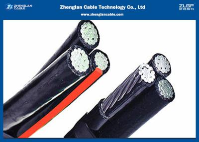 China 0.6/1KV Low Voltage JK Wire / ABC Bundled Cable/Overhead Cable with 2 Cores XLPE Insulated and one core Bare for sale