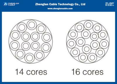 China 14 Cores Electrical Control Cable Concentric Stranded Copper Wire 300V/PVC / XLPE insulated Electrical Control Cable for sale