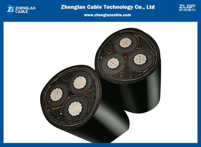 China 6.35/11kv Tripolar gepanzertes gepanzertes AluminiumStromkabel des Kabel-3x70mm2 IEC60502-2 zu verkaufen