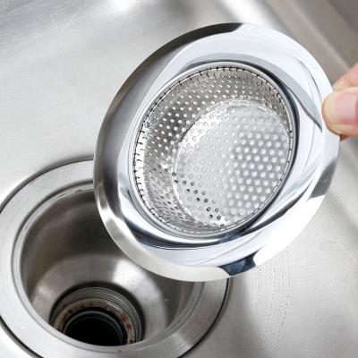 China Stainless Steel Sink Filter Strainer Kitchen Sink Drainer Filter Viable Anti Clogging Waste Collector for sale