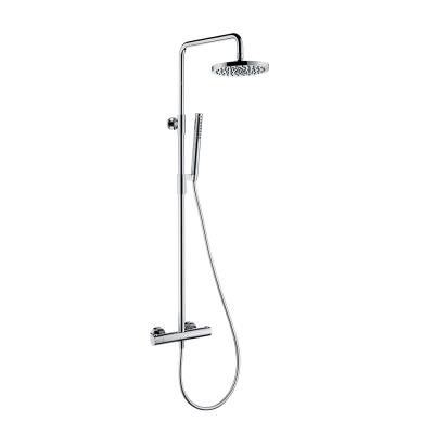 China With Slide Bar Rainparty 2 Mode Hand Held Thermostatic Rain Head Wall Mounted Shower For Bathroom for sale