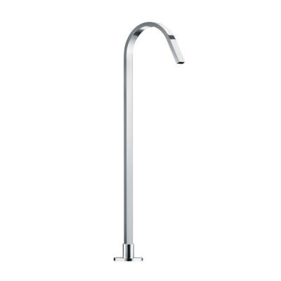 China Freestanding Bath Shower Diverter Brass Tube Water Faucet Tub Spout Without Bending Spout for sale