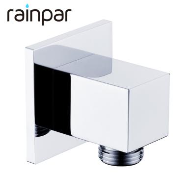 China Without Turnout Rainparty Wall Outlet Elbow Hand Shower Hose Connector G 1/2 Square Shower Outlet Adapter for sale