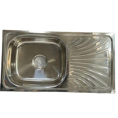 China Without Faucet Wholesale Factory New Single Step Kitchen Sink 7540B Undermounted Single Step Kitchen Commercial Kitchen Sink for sale