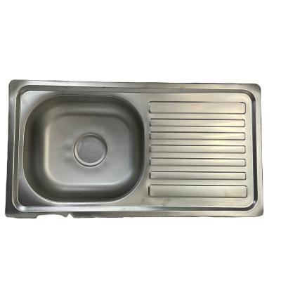 China Without faucet wholesale factory new single step kitchen sink 7540C undermounted single step kitchen commercial kitchen sink for sale