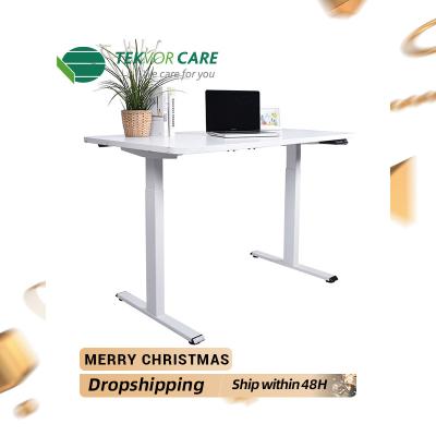 China (Size)2021 factory wholesale adjustable in stock height adjustable electric standing view Sit Stand Desk Electric Frame for sale