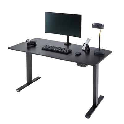 China Adjustable (Height) In Stock 20% Off Big Sale Office Sit Stand Desk Dual Motor Adjustable Position Desk View With Black Table Top for sale