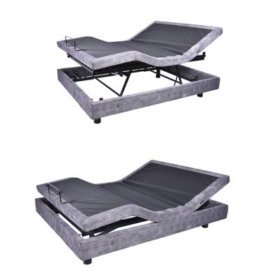 China Floding Adjustable Bed Good Quality (Height) Metal Adjustable Bed Frame Split King Adjustable Bed for sale