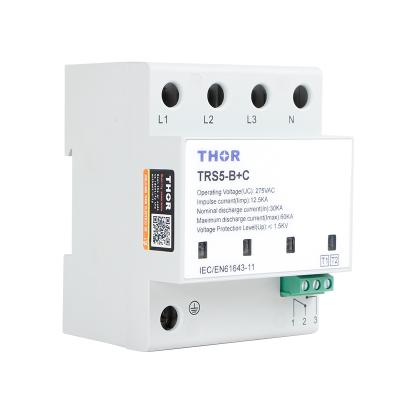 China SPD 60KA Type 1 Surge Arrester Surge Protector TRS5B+C Surge Protective Switch for sale