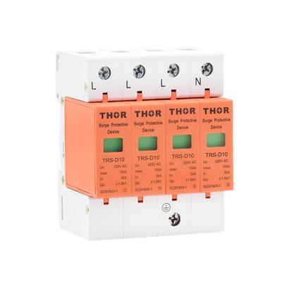 China AC 220V Surge Protector Device for TRS-D10/320 Solar System Arrester SPD Surge Protector for sale