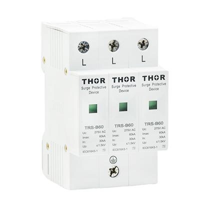 China Whole Home Surge Protector 60KA SPD Lightning Surge Protector TRS-B60/275 for sale