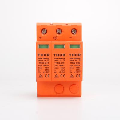 China TRS3-C40/3P/1500V DC Lightning Surge Protector PV Surge Arrester 1500v DC 3P Surge Protector for sale