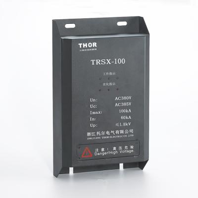 China Surge Protector SPD 100KA Power Distribution Box Surge Arrester Box TRSx-100 for sale