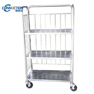 China Storage Folding Galvanized Foldable Roll Cart Logistics Roll Container Cart for sale