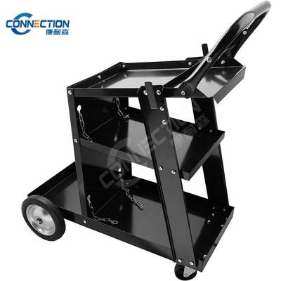 China Heavy Duty MIG TIG Gas Bottle Storages Trolley Cart Welder Tool Industrial Welding Cart for sale