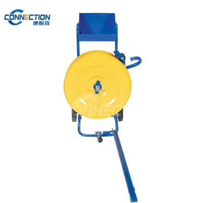 China TOOLS Factory Direct Large Size Pallet Yellow Manual Probe Strapping Trolley for sale