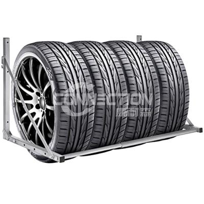 China Suitable for Wall Mount Retractable Indoor Folding Tire Rack L1000 * D800 *H 700MM for sale