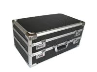 China Double Opened Aluminum Hard Case With Black Diamond Panel for sale