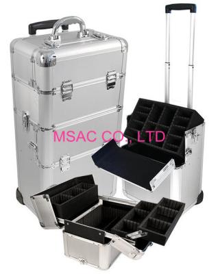 China Artista de maquillaje de encargo Train Case Waterproof, caso rodante profesional del maquillaje en venta